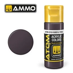 Peinture acrylique Caoutchouc et pneus 20ml ATOM AMMO