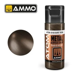 Acrylic Paint Burnt Iron 20ml ATOM METALLIC AMMO - ATOM-20169 - ATO...