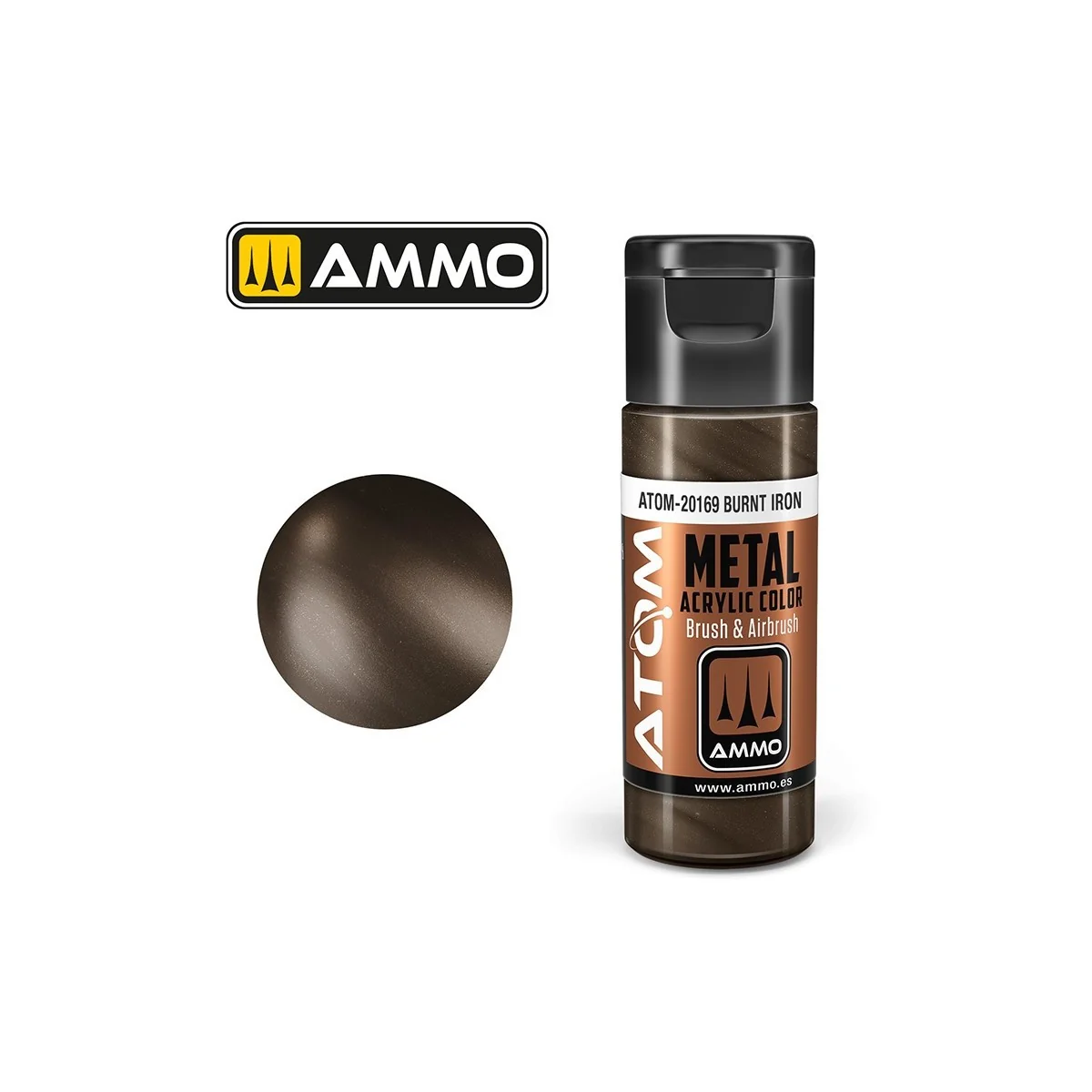 Acrylic Paint Burnt Iron 20ml ATOM METALLIC AMMO - ATOM-20169 - ATO... Acrylic Paint Burnt Iron 20ml ATOM METALLIC AMMO - ATOM-20169 - ATO...