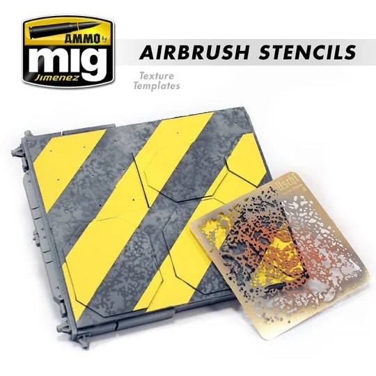A.MIG-8035-Airbrush Stencils (x3) No. 1 Ammo - A.MIG-8035