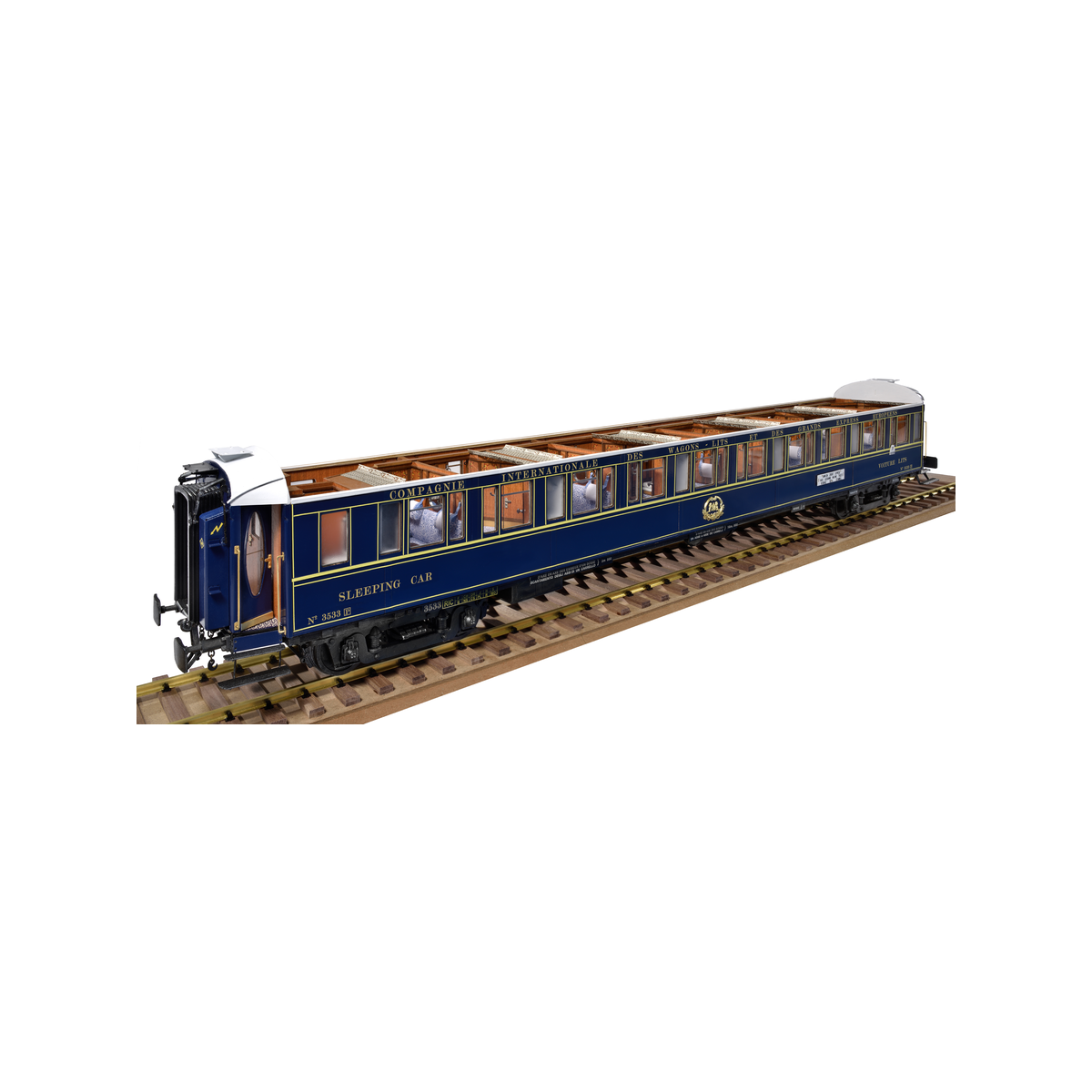 Passenger car CIWL Orient Express 1/32 construction wood Amati - 17...