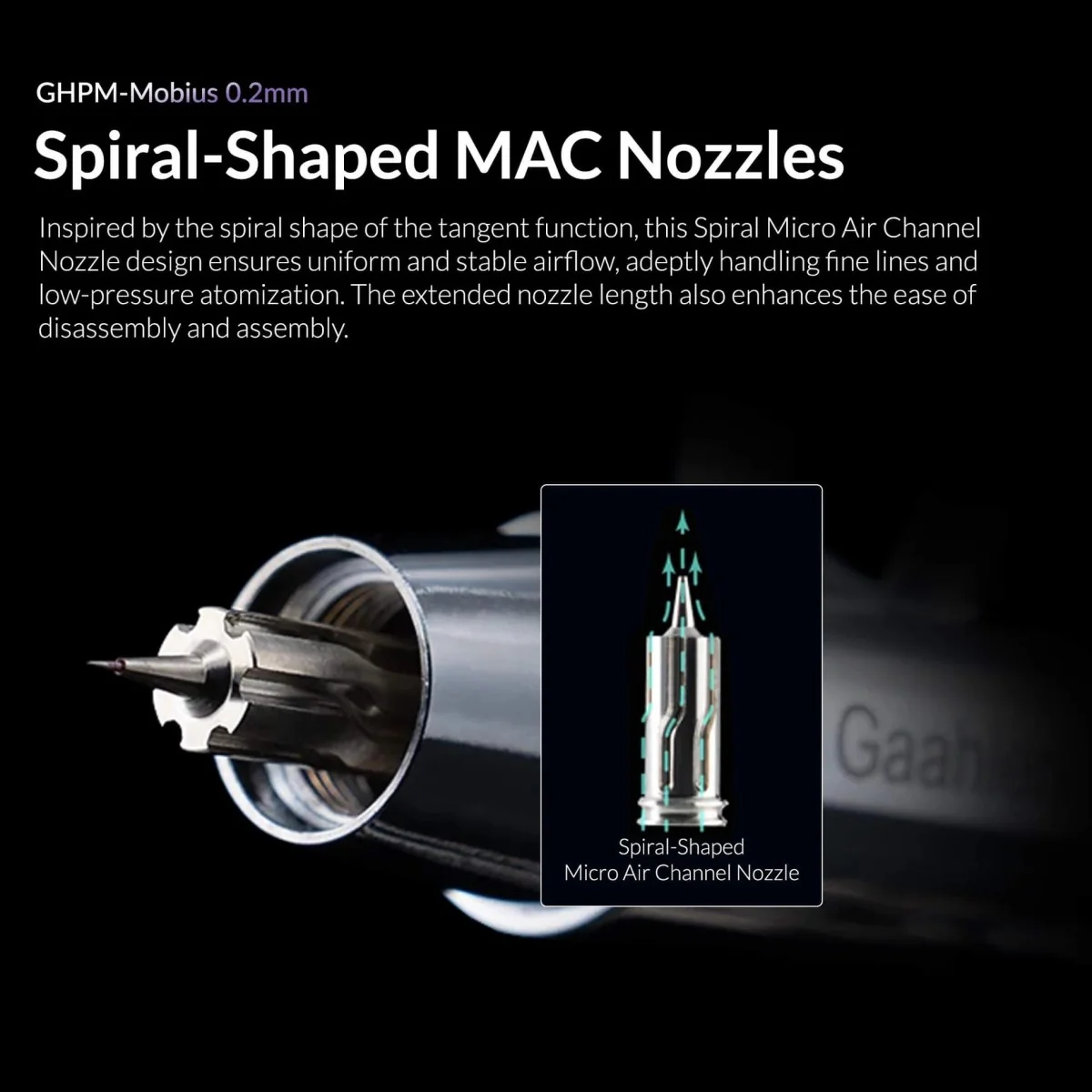 Airbrush GHPM-Mobius 0.2 mm Premium Gaahleri Series - 40850 - 40850 Airbrush GHPM-Mobius 0.2 mm Premium Gaahleri Series - 40850 - 40850