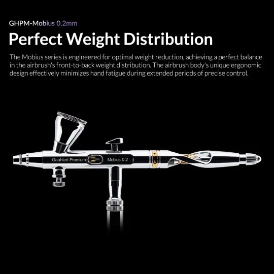 Airbrush GHPM-Mobius 0.2 mm Premium Gaahleri Series - 40850 40850-Airbrush GHPM-Mobius 0.2 mm Premium Gaahleri Series - 40850