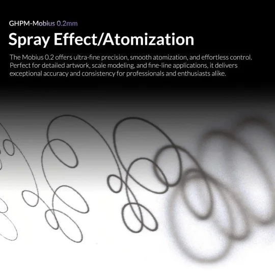 Airbrush GHPM-Mobius 0.2 mm Premium Gaahleri Series - 40850 40850-Airbrush GHPM-Mobius 0.2 mm Premium Gaahleri Series - 40850