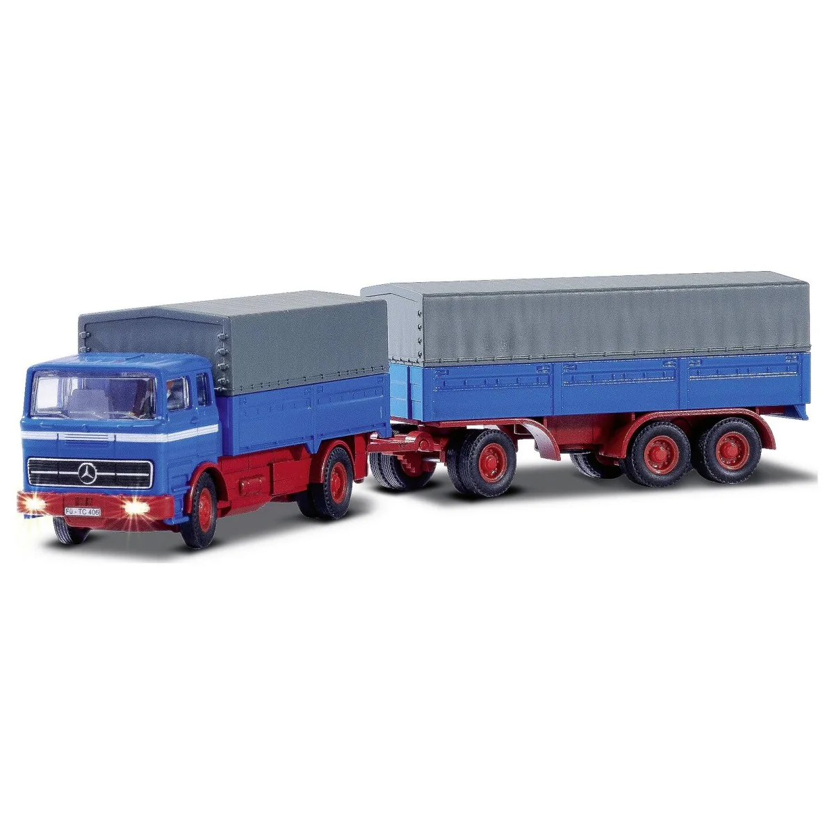 MB 1620 covered truck with trailer, 2.4GHz, RTR, 1/87 scale Carson ... MB 1620 covered truck with trailer, 2.4GHz, RTR, 1/87 scale Carson ...