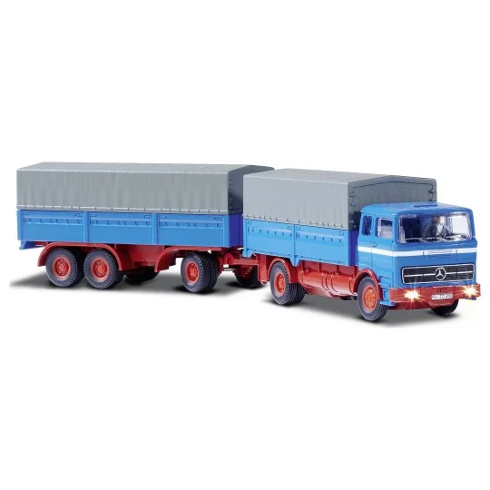 MB 1620 covered truck with trailer, 2.4GHz, RTR, 1/87 scale Carson ... 500504157-MB 1620 covered truck with trailer, 2.4GHz, RTR, 1/87 scale Carson - 500504157