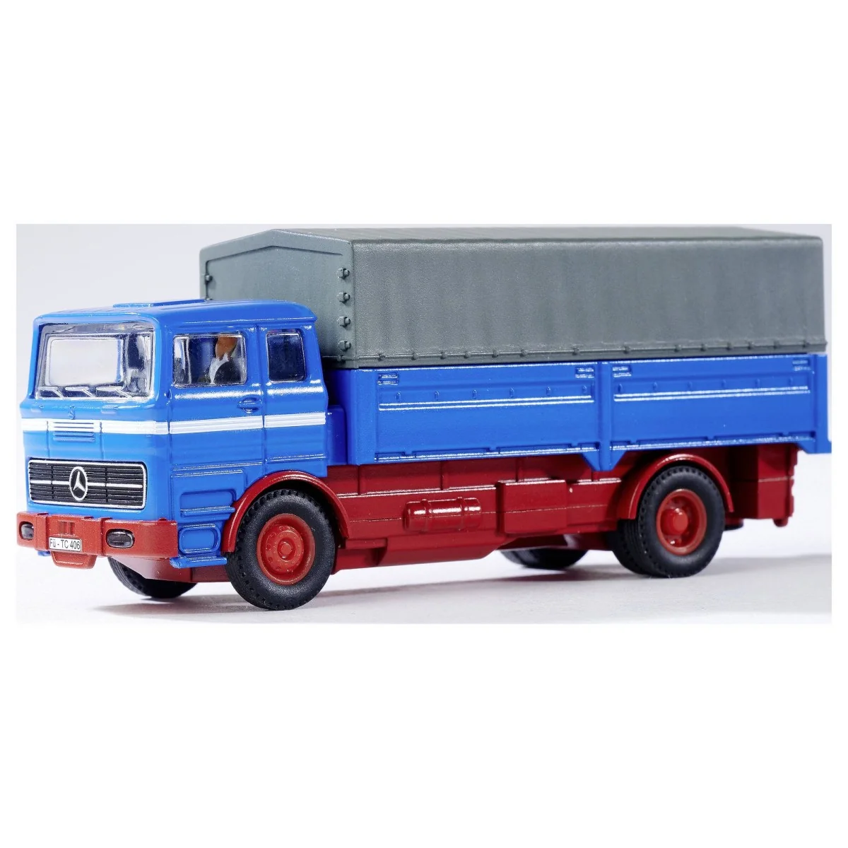 MB 1620 covered truck with trailer, 2.4GHz, RTR, 1/87 scale Carson ...