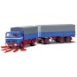 500504157-MB 1620 covered truck with trailer, 2.4GHz, RTR, 1/87 scale Carson