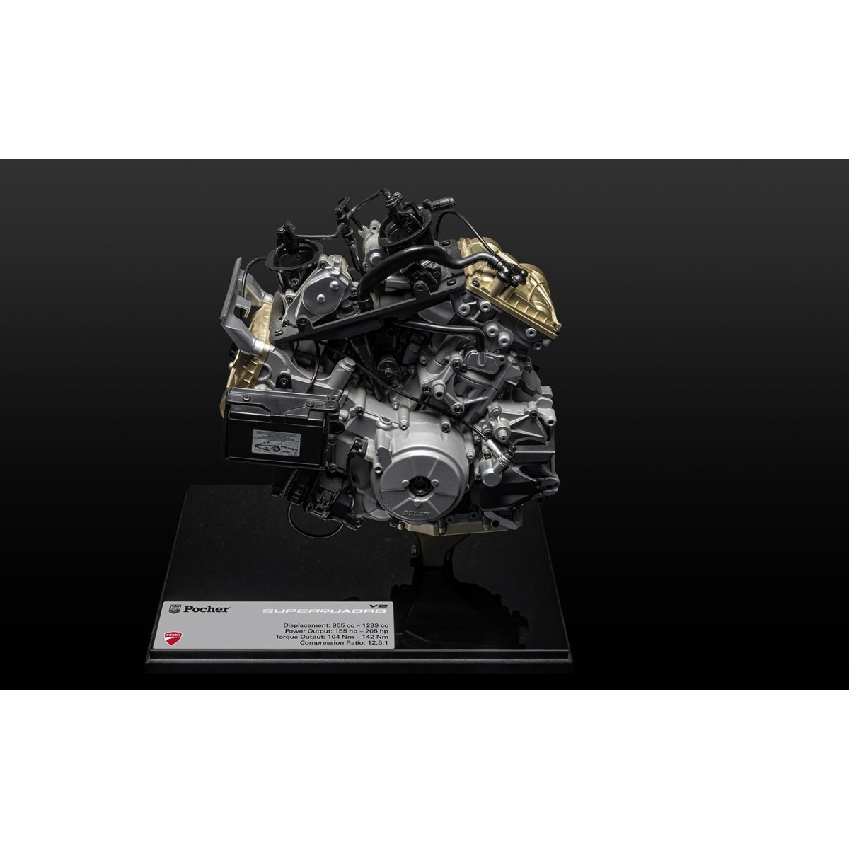 Pocher HKM124 Ducati V2 Superquadro 1/4 Engine - HKM124