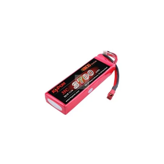 Li-Po 3700mAh 35C 3S 11,1V (Dean) Kypom Kypom Batteries KT3700/35-3S - 2 KT3700/35-3S-Li-Po 3700mAh 35C 3S 11,1V (Dean) Kypom - KT3700/35-3S