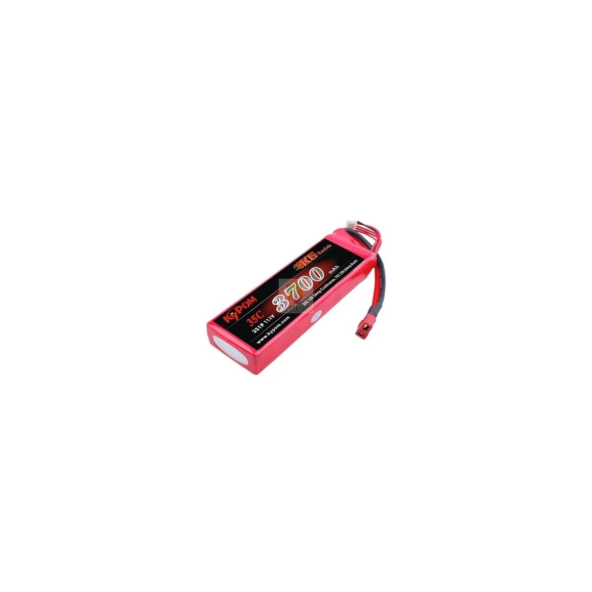 Lipo 3700mAh 35 c 3S 11 .1V (Dean) Kypom Kypom Batteries KT3700/35-3S - 2 Lipo 3700mAh 35 c 3S 11 .1V (Dean) Kypom Kypom Batteries KT3700/35-3S - 2