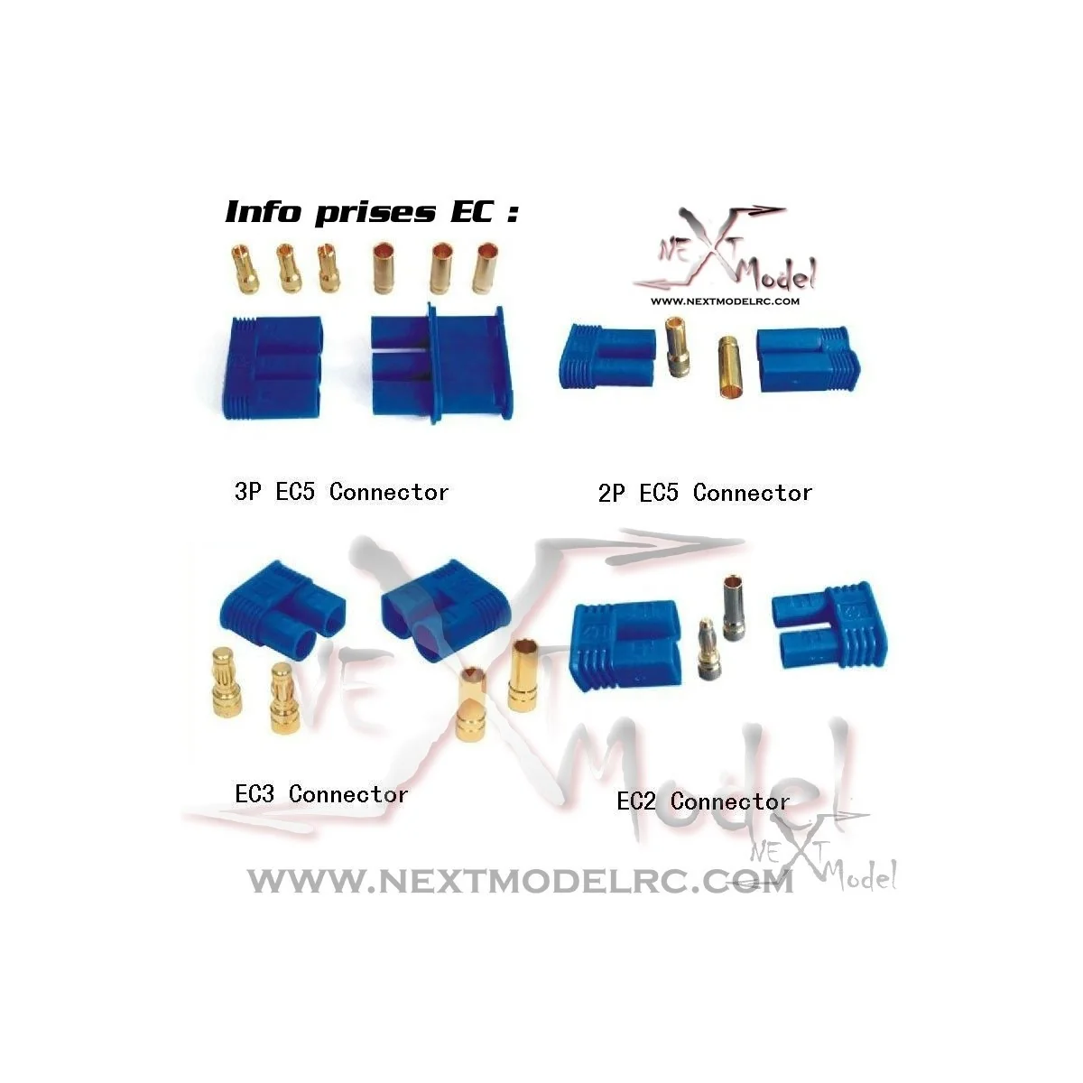 Prises EC2 x1 paire DYS EC2 - 2 Prises EC2 x1 paire DYS EC2 - 2