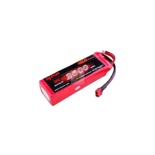 Li-Po 2600mAh 35C 6S 22,2V (Dean) Kypom Kypom Batteries KT2600/35-6S - 2 KT2600/35-6S-Li-Po 2600mAh 35C 6S 22,2V (Dean) Kypom - KT2600/35-6S