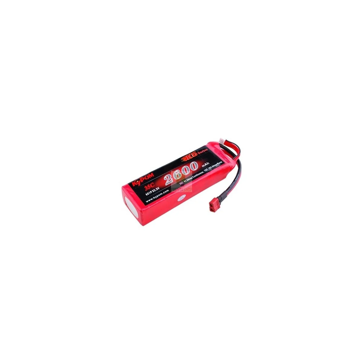 Li-Po 2600mAh 35C 6S 22,2V (Dean) Kypom Kypom Batteries KT2600/35-6S - 2 Li-Po 2600mAh 35C 6S 22,2V (Dean) Kypom Kypom Batteries KT2600/35-6S - 2