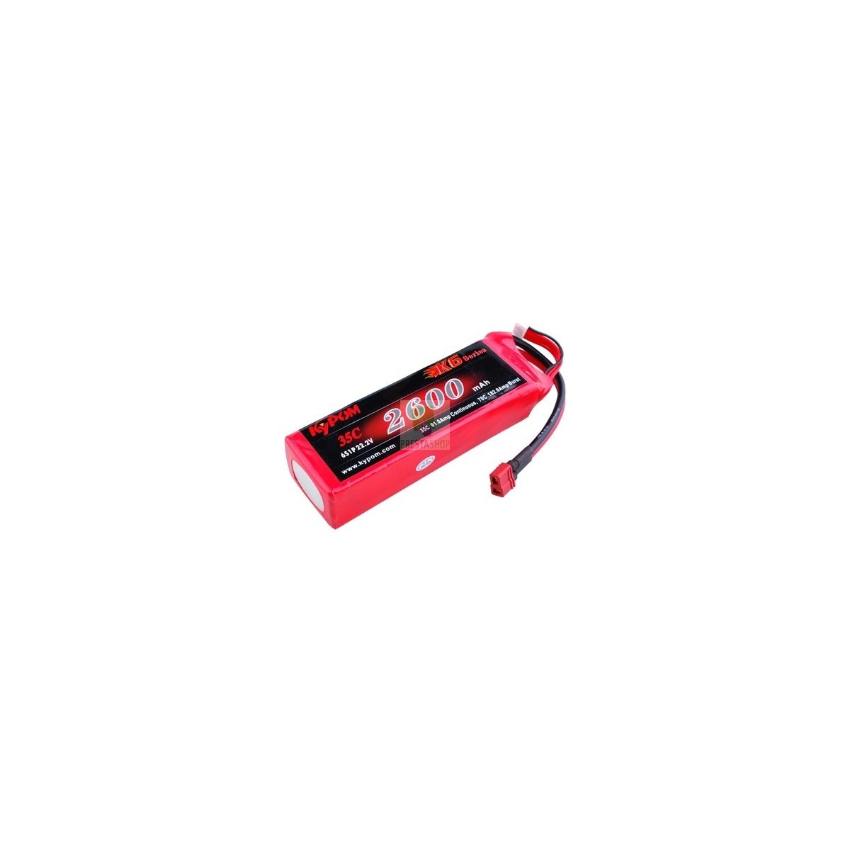 Lipo 2600mAh 35 c S 6, 22, 2V (Dean) Kypom Kypom Batteries KT2600/35-6S - 2 Lipo 2600mAh 35 c S 6, 22, 2V (Dean) Kypom Kypom Batteries KT2600/35-6S - 2