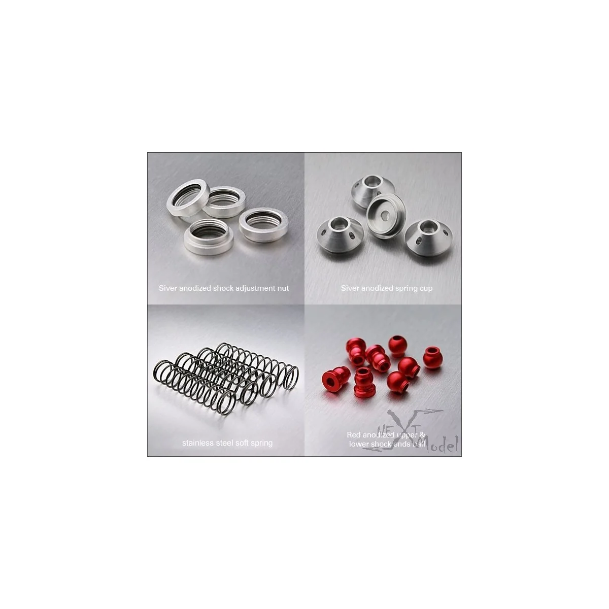 Amortisseurs Team ZERO noirs 94mm soft (4) Gmade Gmade GM20404 - 5