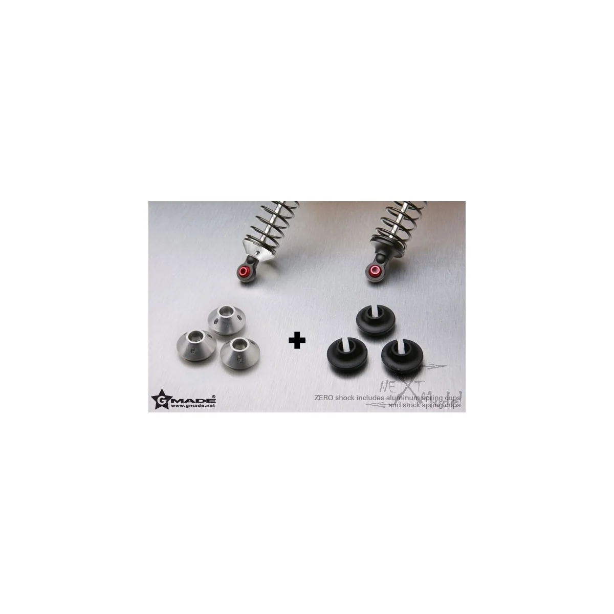 Amortisseurs Team ZERO argent 104mm (4) Gmade Gmade GM20202 - 4