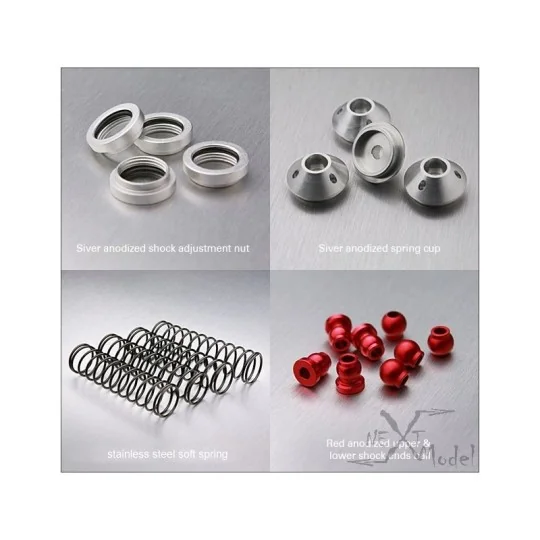 GM20202-Amortisseurs Team ZERO argent 104mm (4) Gmade