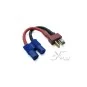 Adaptateur EC3 femelle / Dean male 14AWG 10cm DYS 8271 - 2 8271-Adaptateur EC3 femelle / Dean male 14AWG 10cm - 8271