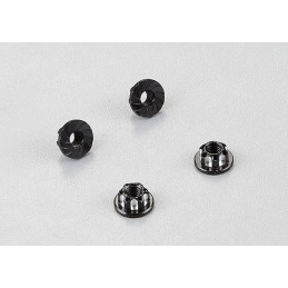 Nuts aluminum Black M4 4pcs 1/10 Killerbody Killerbody KB48365BK - 1