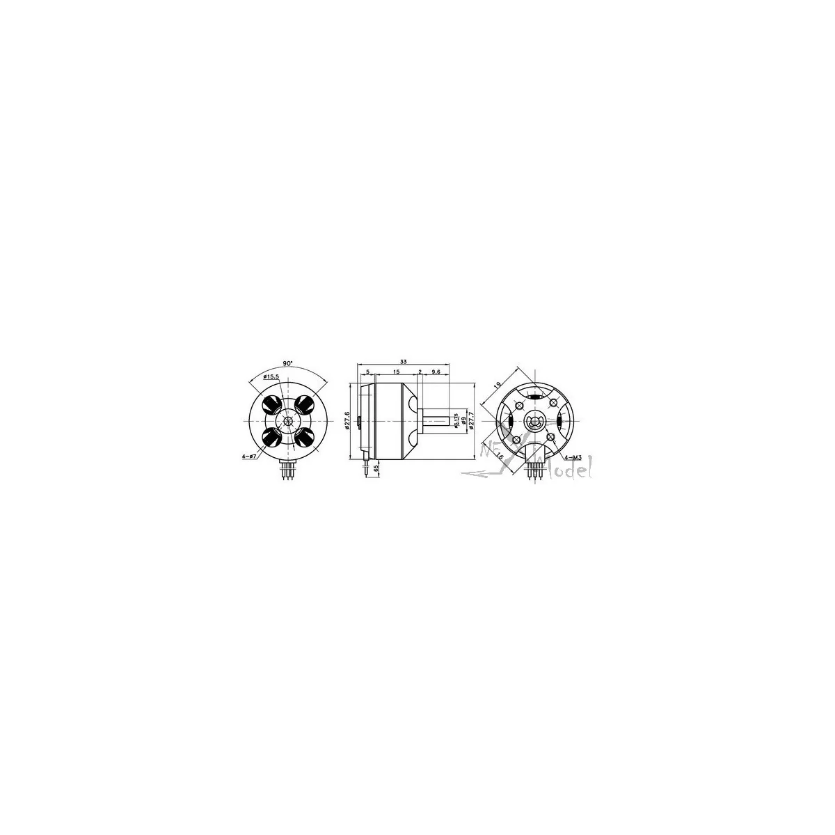 Brushless motor D2822/12 1800kv DYS DYS D2822/12 - 2