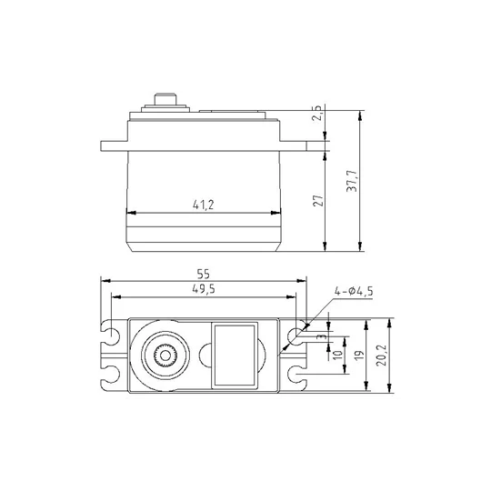 GS-5515MG-Servo analogique GS-5515MG Go-Teck