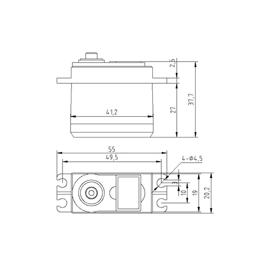 GS-3630BB-Servo analogique GS-3630BB Go-Teck