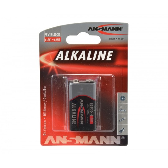 Alkaline 9V Jamara Battery Ansmann Racing 1515-0000 - 1 1515-0000-Alkaline 9V Jamara Battery - 1515-0000