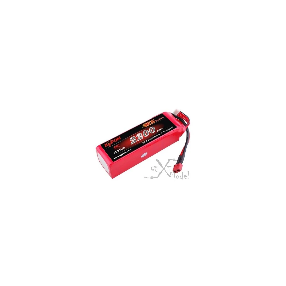 Li-Po 2200mAh 35C 5S 18,5V (Dean) Kypom Kypom Batteries KT2200/35-5S - 2 Li-Po 2200mAh 35C 5S 18,5V (Dean) Kypom Kypom Batteries KT2200/35-5S - 2