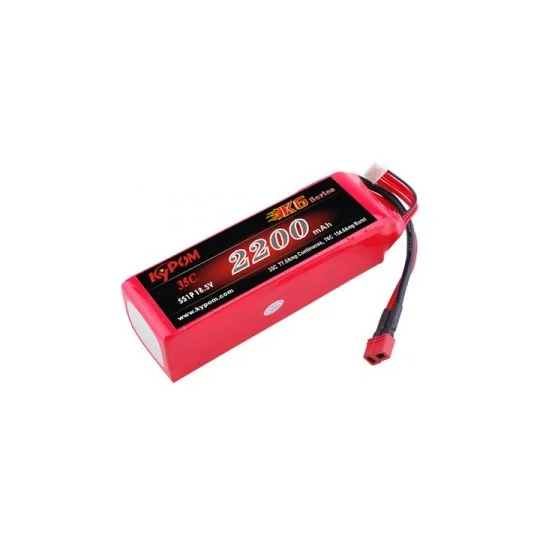 Li-Po 2200mAh 35C 5S 18,5V (Dean) Kypom Kypom Batteries KT2200/35-5S - 1 KT2200/35-5S-Li-Po 2200mAh 35C 5S 18,5V (Dean) Kypom - KT2200/35-5S