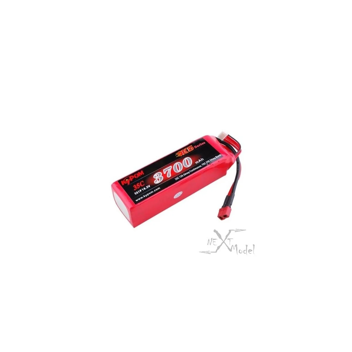 Li-Po 3700mAh 35C 5S 18.5V (Dean) Kypom Kypom Batteries KT3700/35-5S - 2 Li-Po 3700mAh 35C 5S 18.5V (Dean) Kypom Kypom Batteries KT3700/35-5S - 2