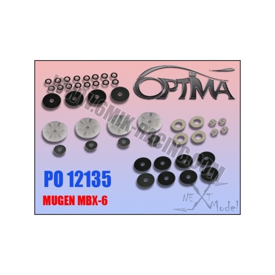 PO12135-Pistons valves c2shocks for Mugen MBX6 - 6Mik - PO12135