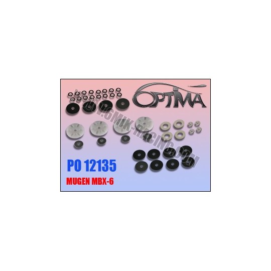 PO12135-Pistons valves c2shocks for Mugen MBX6 - 6Mik - PO12135