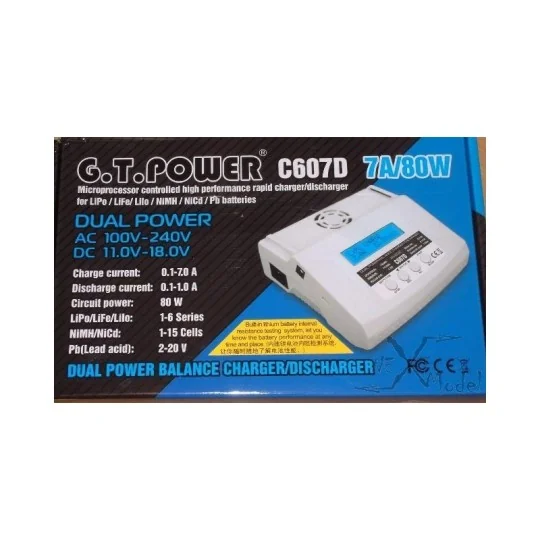Chargeur C607D 80w 12V / 220V GT-Power GT-Power GT-C607D - 1 GT-C607D-Chargeur C607D 80w 12V / 220V GT-Power - GT-C607D