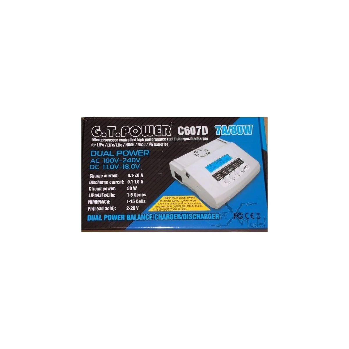 Chargeur C607D 80w 12V / 220V GT-Power GT-Power GT-C607D - 1 Chargeur C607D 80w 12V / 220V GT-Power GT-Power GT-C607D - 1