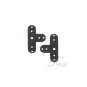 TB3009-Palonnier de servo Futaba plastique noir (2) Trickbits - TB3009