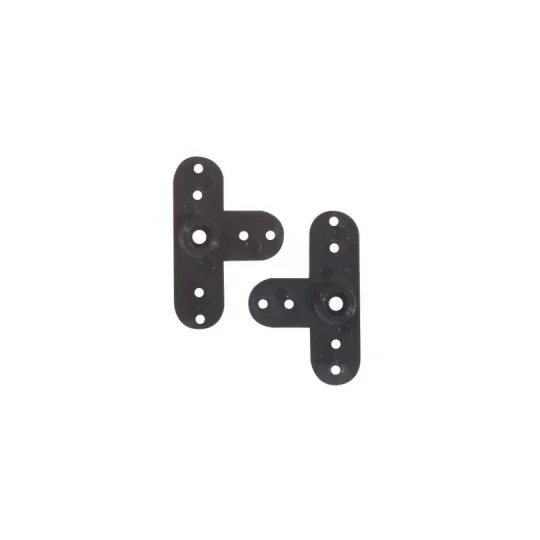 TB3009-Palonnier de servo Futaba plastique noir (2) Trickbits - TB3009