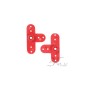 TB3010-Rudder servo Hitec plastic red (2) Trickbits - TB3010