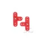 TB3010-Palonnier de servo Hitec plastique rouge (2) Trickbits - TB3010