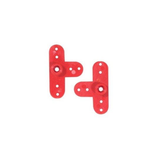 TB3010-Rudder servo Hitec plastic red (2) Trickbits