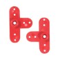 TB3010-Palonnier de servo Hitec plastique rouge (2) Trickbits - TB3010
