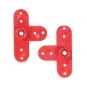 TB3010-Palonnier de servo Hitec plastique rouge (2) Trickbits - TB3010