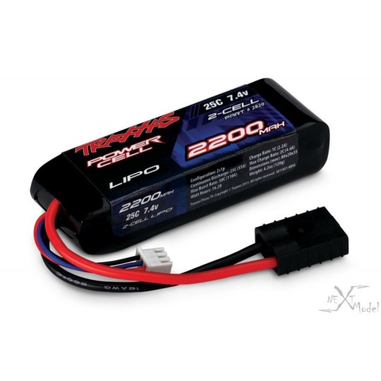 TRX-2820X-LiPo 2S 7.4V 2200mAh 25C ID Traxxas