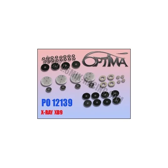 PO12139-Pistons valves c2shocks for XRay XB9 - 6Mik