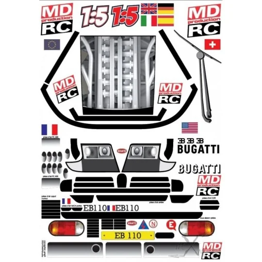 MD-BUG-A-Stickers body Bugatti EB110 1/5 MD Production