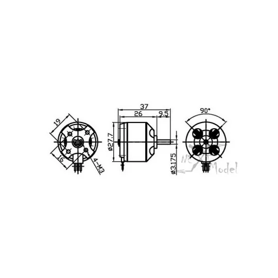 D2826/6-D2826/6 DYS 2200kv brushless motor