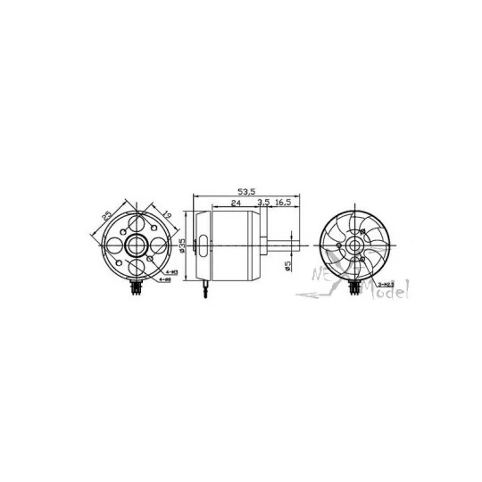 Brushless motor D3536/5 1450kv DYS DYS D3536/5 - 2 D3536/5-Brushless motor D3536/5 1450kv DYS