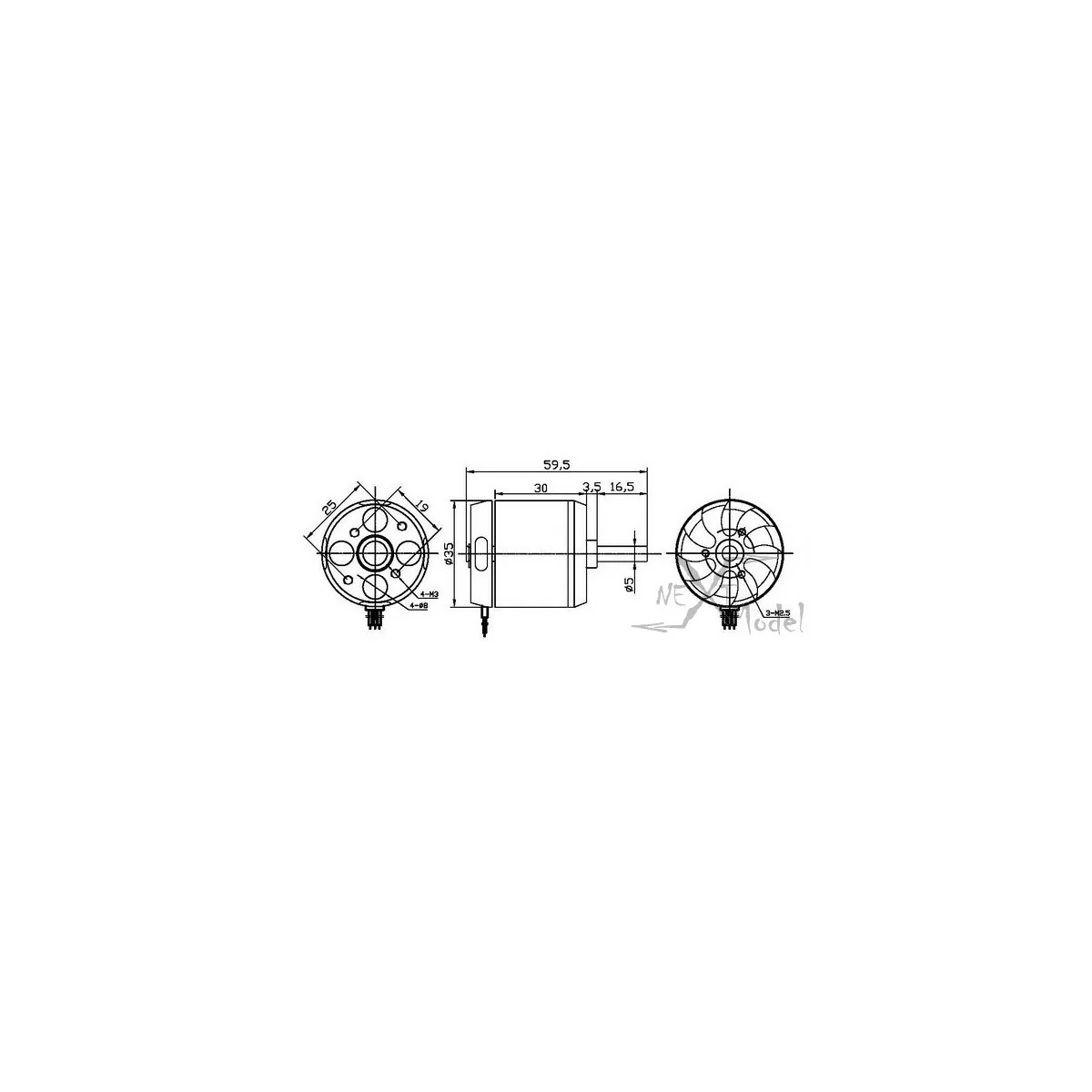 Brushless motor D3542/4 1450kv DYS DYS D3542/4 - 2 Brushless motor D3542/4 1450kv DYS DYS D3542/4 - 2