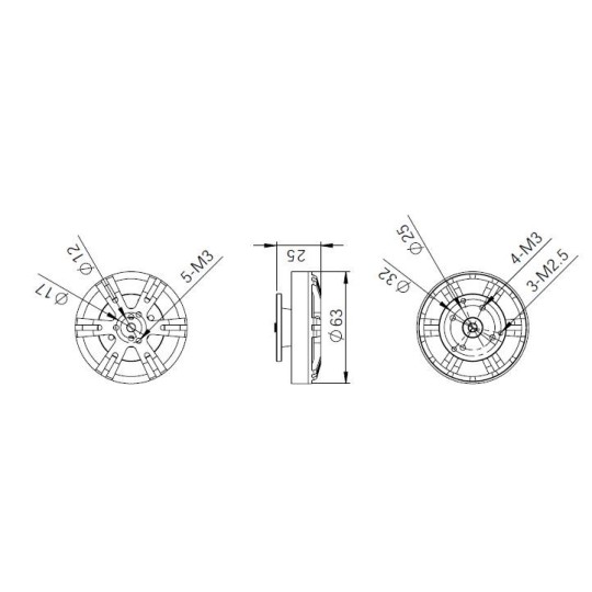 BE5208-25-Moteur brushless multicopters BE5208-25 DYS