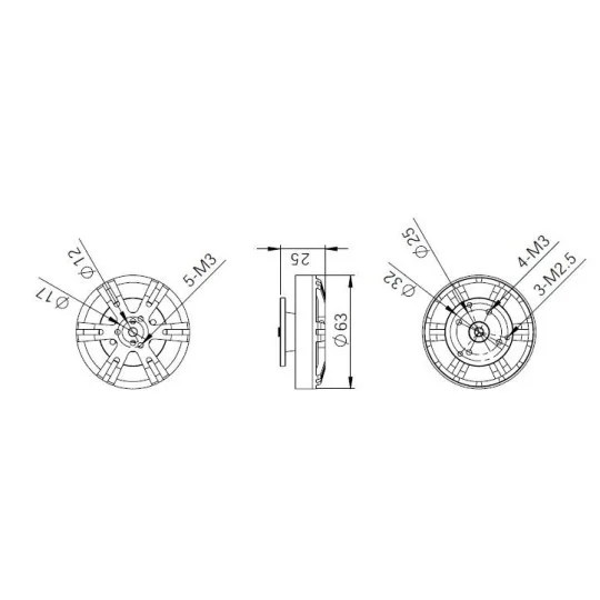 BE5208-25-Brushless motor multicopters BE5208-25 DYS